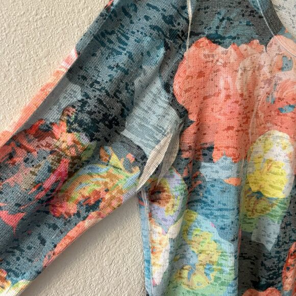 Whimsy Rose Women's Thermal Top Size XL Floral Colorful Boho Hippie Artsy - Picture 7 of 14